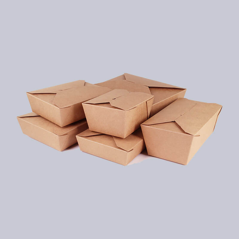Food Box Brown  #6A  Biodegradable Disposable Paper Lunch Salad Box Takeaway 