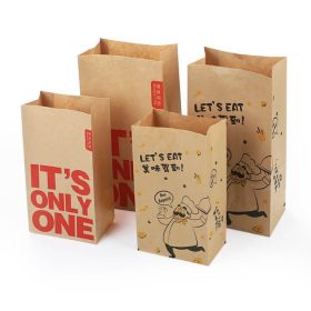 Wholesale Biodegradable kraft custom printed fast food paper bags paper ...