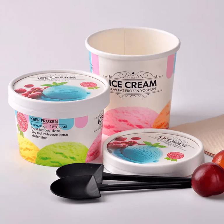 Wholesale Custom Logo Single Wall Eco Friendly Paper Ice Cream Cup