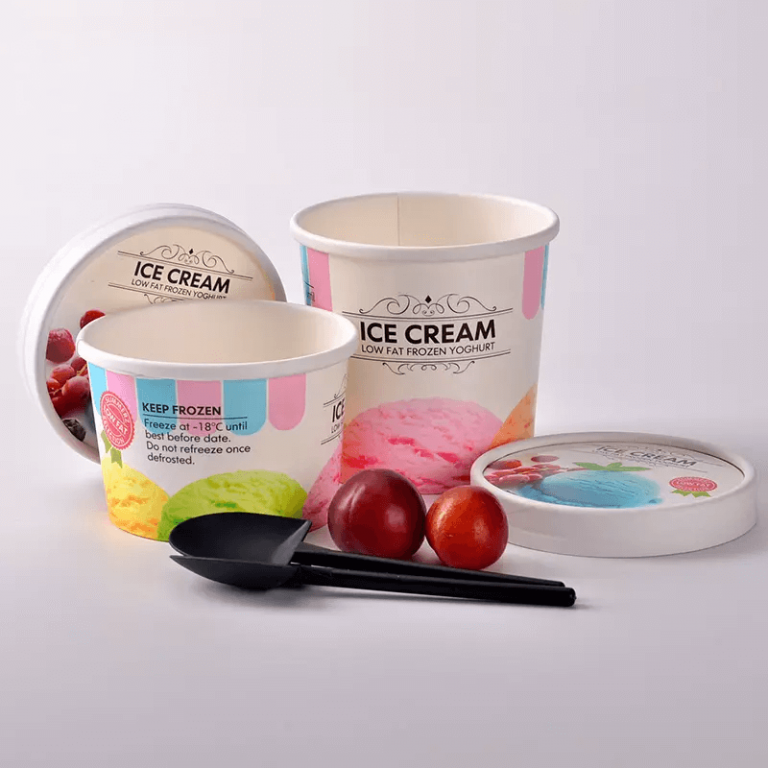 Wholesale Custom Logo Single Wall Eco Friendly Paper Ice Cream Cup